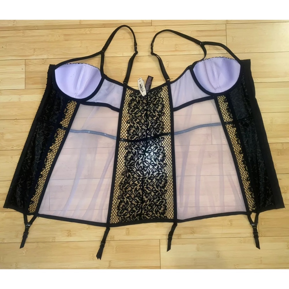 Victoria's Secret Bustier/Corset 36D, Violet, NWT - Picture 8 of 15